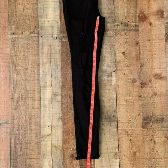 Frame denim women’s le skinny de Jeanne black distressed skinny jeans - 25 - Picture 4 of 11